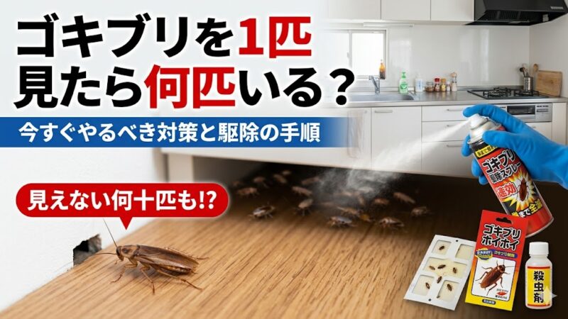 ゴキブリを1匹見たら何匹いる？今すぐやるべき対策と駆除の手順
