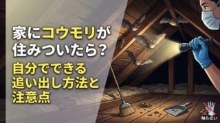 家にコウモリが住みついたら？自分でできる追い出し方法と注意点 