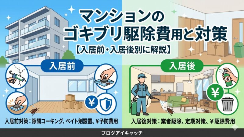 マンションのゴキブリ駆除費用と対策【入居前・入居後別に解説】