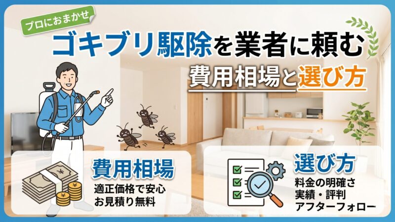 ゴキブリ駆除を業者に頼む費用相場と選び方【2026年版】 