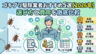 ゴキブリ駆除業者おすすめ5選【2026年】選び方と費用を徹底比較 