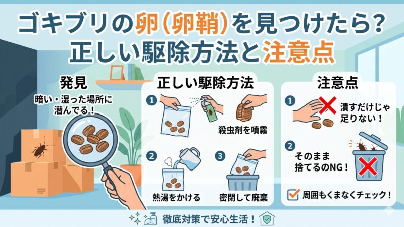 ゴキブリの卵（卵鞘）を見つけたら？正しい駆除方法と注意点 