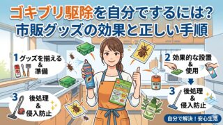 ゴキブリ駆除を自分でするには？市販グッズの効果と正しい手順 