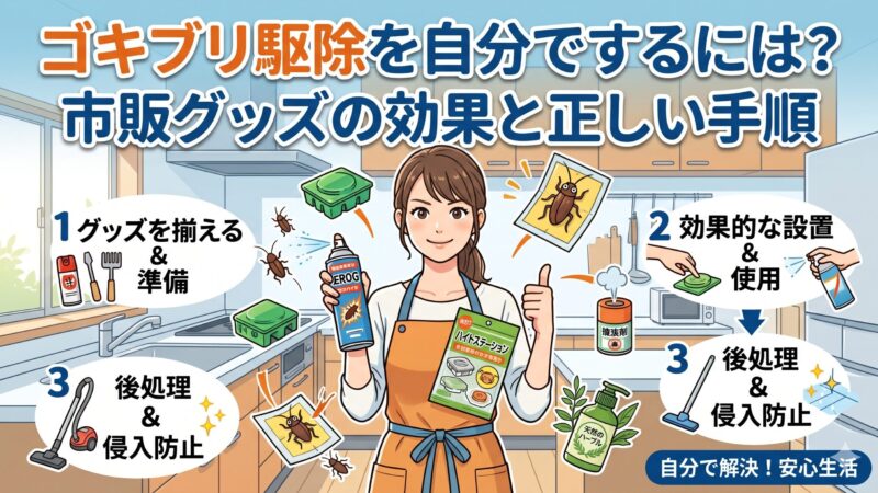 ゴキブリ駆除を自分でするには？市販グッズの効果と正しい手順 