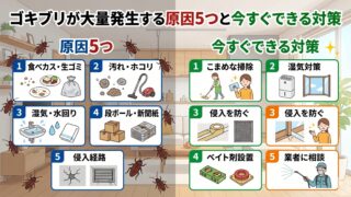 ゴキブリが大量発生する原因5つと今すぐできる対策 