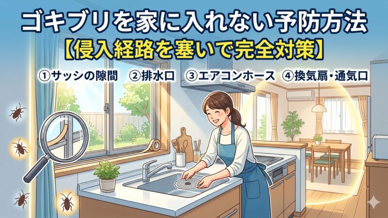 ゴキブリを家に入れない予防方法【侵入経路を塞いで完全対策】 