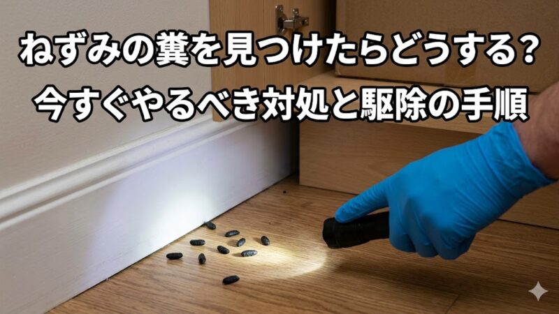 ねずみの糞を見つけたらどうする？今すぐやるべき対処と駆除の手順